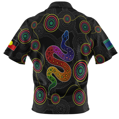 Australia Aboriginal Custom Polo Shirt - Indigenous Dreaming Rainbow Serpent Inspired Polo Shirt Australia Aboriginal Custom Polo Shirt - Indigenous Dreaming Rainbow Serpent Inspired Polo Shirt