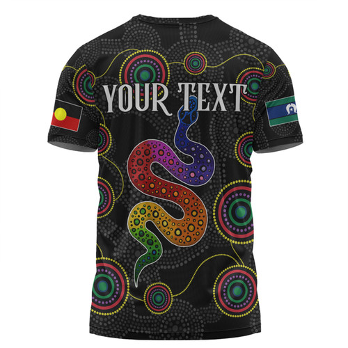 Australia Aboriginal Custom T-shirt - Indigenous Dreaming Rainbow Serpent Inspired T-shirt Australia Aboriginal Custom T-shirt - Indigenous Dreaming Rainbow Serpent Inspired T-shirt