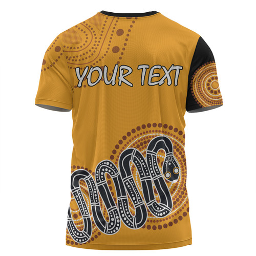 Australia Aboriginal Custom T-shirt - Orange Rainbow Serpent Dreaming Inspired T-shirt