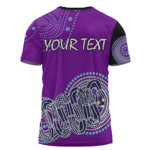 Australia Aboriginal Custom T-shirt - Purple Rainbow Serpent Dreaming Inspired T-shirt Australia Aboriginal Custom T-shirt - Purple Rainbow Serpent Dreaming Inspired T-shirt