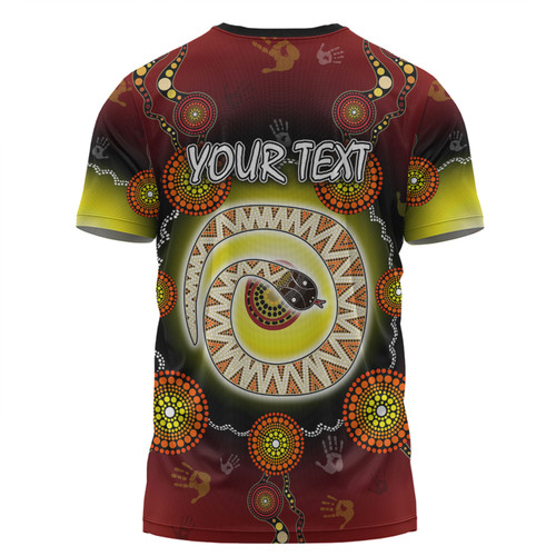 Australia Aboriginal Custom T-shirt - The Rainbow Serpent Dreaming Spirit Art T-shirt Australia Aboriginal Custom T-shirt - The Rainbow Serpent Dreaming Spirit Art T-shirt