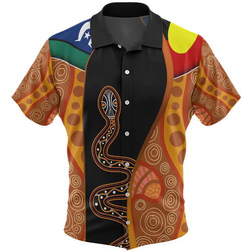 Australia Aboriginal Custom Hawaiian Shirt - Indigenous Rainbow Serpent Inspired Hawaiian Shirt