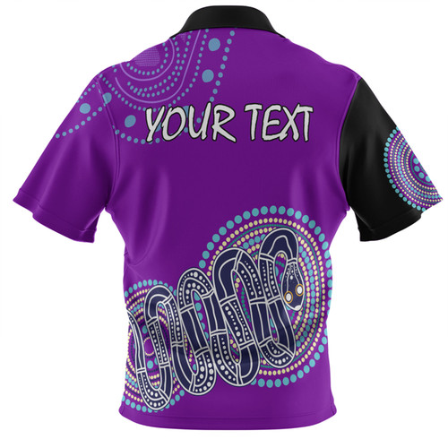 Australia Aboriginal Custom Hawaiian Shirt - Purple Rainbow Serpent Dreaming Inspired Hawaiian Shirt