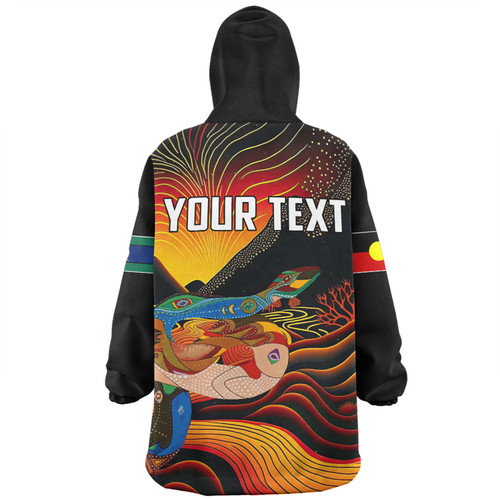 Australia Aboriginal Custom Snug Hoodie - Rainbow Serpent In Aboriginal Dreaming Art Inspired Snug Hoodie Australia Aboriginal Custom Snug Hoodie - Rainbow Serpent In Aboriginal Dreaming Art Inspired Snug Hoodie