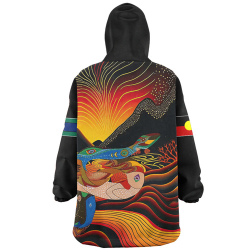 Australia Aboriginal Custom Snug Hoodie - Rainbow Serpent In Aboriginal Dreaming Art Inspired Snug Hoodie Australia Aboriginal Custom Snug Hoodie - Rainbow Serpent In Aboriginal Dreaming Art Inspired Snug Hoodie