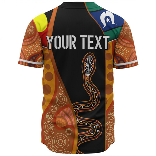 Australia Aboriginal Custom Baseball Shirt - Indigenous Rainbow Serpent Inspired Baseball Shirt Australia Aboriginal Custom Baseball Shirt - Indigenous Rainbow Serpent Inspired Baseball Shirt
