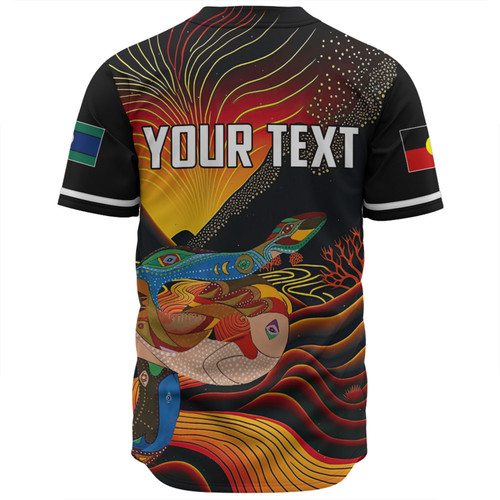 Australia Aboriginal Custom Baseball Shirt - Rainbow Serpent In Aboriginal Dreaming Art Inspired Baseball Shirt Australia Aboriginal Custom Baseball Shirt - Rainbow Serpent In Aboriginal Dreaming Art Inspired Baseball Shirt