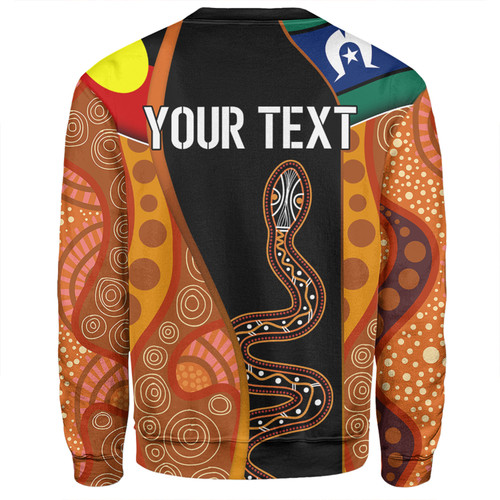 Australia Aboriginal Custom Sweatshirt - Indigenous Rainbow Serpent Inspired Sweatshirt Australia Aboriginal Custom Sweatshirt - Indigenous Rainbow Serpent Inspired Sweatshirt