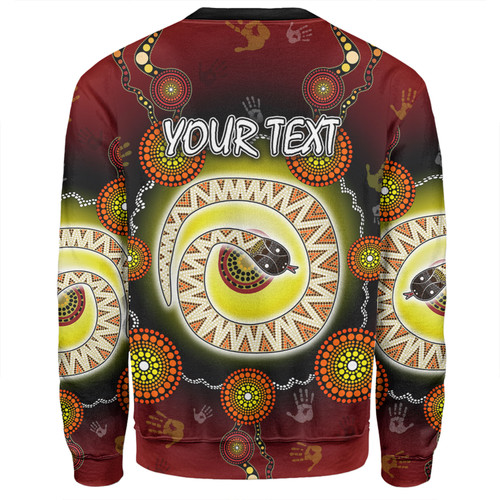 Australia Aboriginal Custom Sweatshirt - The Rainbow Serpent Dreaming Spirit Art Sweatshirt Australia Aboriginal Custom Sweatshirt - The Rainbow Serpent Dreaming Spirit Art Sweatshirt