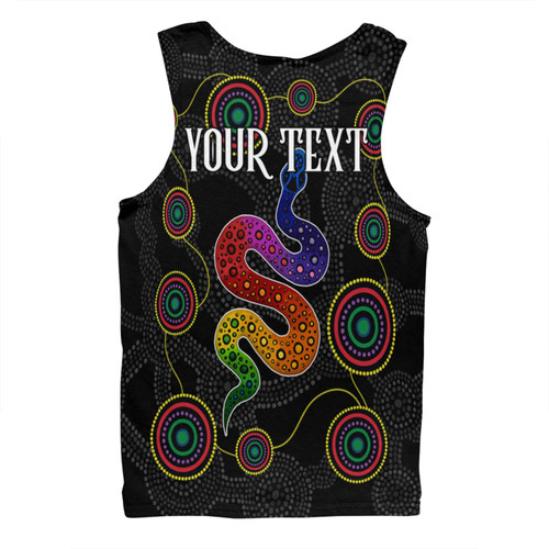 Australia Aboriginal Custom Men Singlet - Indigenous Dreaming Rainbow Serpent Inspired Men Singlet Australia Aboriginal Custom Men Singlet - Indigenous Dreaming Rainbow Serpent Inspired Men Singlet