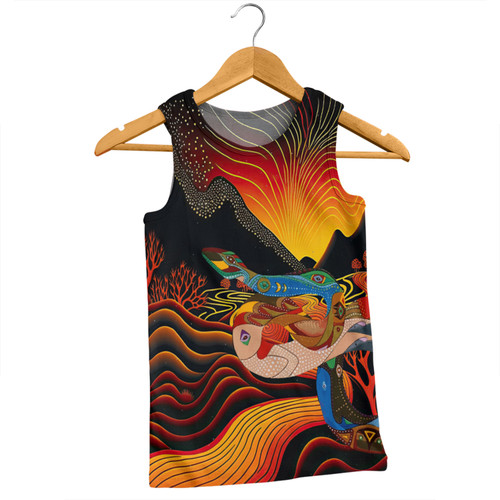 Australia Aboriginal Custom Men Singlet - Rainbow Serpent In Aboriginal Dreaming Art Inspired Men Singlet