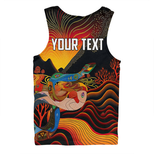 Australia Aboriginal Custom Men Singlet - Rainbow Serpent In Aboriginal Dreaming Art Inspired Men Singlet Australia Aboriginal Custom Men Singlet - Rainbow Serpent In Aboriginal Dreaming Art Inspired Men Singlet