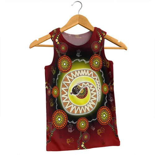 Australia Aboriginal Custom Men Singlet - The Rainbow Serpent Dreaming Spirit Art Men Singlet