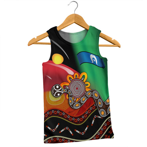 Australia Aboriginal Custom Men Singlet - The Rainbow Serpent Dreamtime Give Shape To The Earth Men Singlet