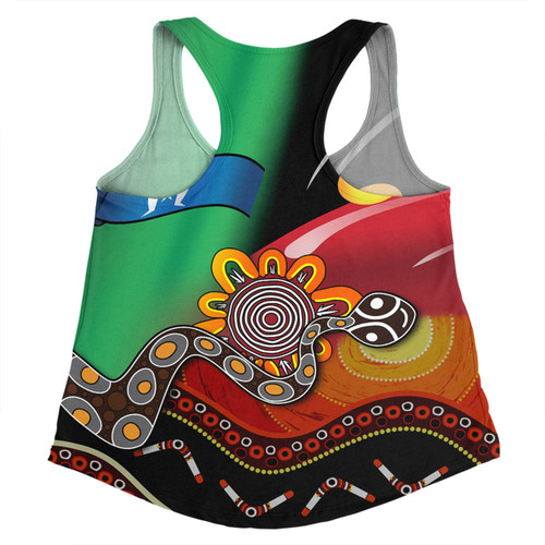 Australia Aboriginal Custom Women Racerback Singlet - The Rainbow Serpent Dreamtime Give Shape To The Earth Women Racerback Singlet Australia Aboriginal Custom Women Racerback Singlet - The Rainbow Serpent Dreamtime Give Shape To The Earth Women Racerback Singlet