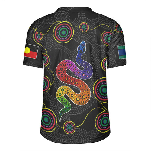 Australia Aboriginal Custom Rugby Jersey - Indigenous Dreaming Rainbow Serpent Inspired Rugby Jersey Australia Aboriginal Custom Rugby Jersey - Indigenous Dreaming Rainbow Serpent Inspired Rugby Jersey