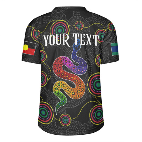 Australia Aboriginal Custom Rugby Jersey - Indigenous Dreaming Rainbow Serpent Inspired Rugby Jersey Australia Aboriginal Custom Rugby Jersey - Indigenous Dreaming Rainbow Serpent Inspired Rugby Jersey