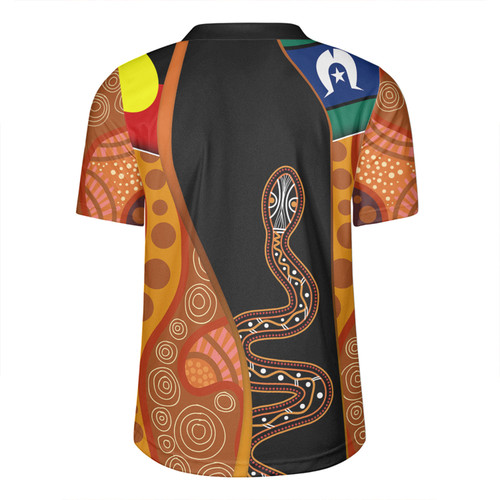 Australia Aboriginal Custom Rugby Jersey - Indigenous Rainbow Serpent Inspired Rugby Jersey Australia Aboriginal Custom Rugby Jersey - Indigenous Rainbow Serpent Inspired Rugby Jersey