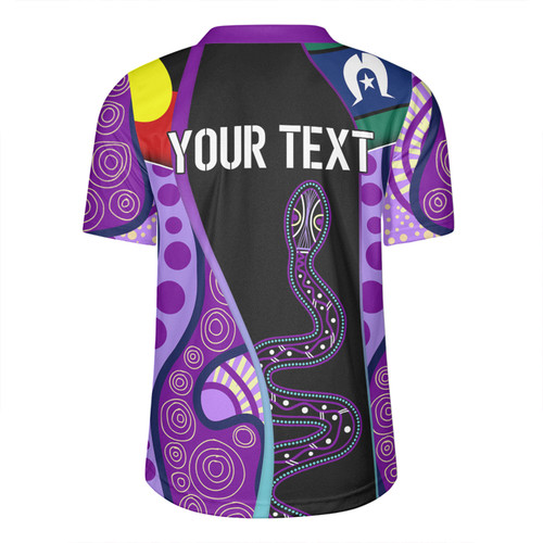 Australia Aboriginal Custom Rugby Jersey - Purple Indigenous Rainbow Serpent Inspired Rugby Jersey Australia Aboriginal Custom Rugby Jersey - Purple Indigenous Rainbow Serpent Inspired Rugby Jersey