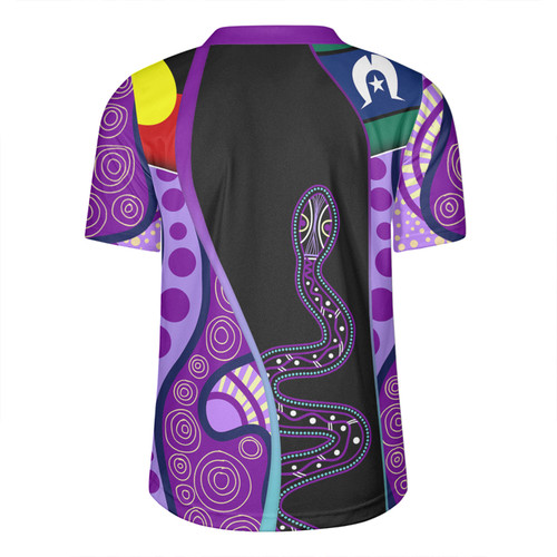 Australia Aboriginal Custom Rugby Jersey - Purple Indigenous Rainbow Serpent Inspired Rugby Jersey Australia Aboriginal Custom Rugby Jersey - Purple Indigenous Rainbow Serpent Inspired Rugby Jersey
