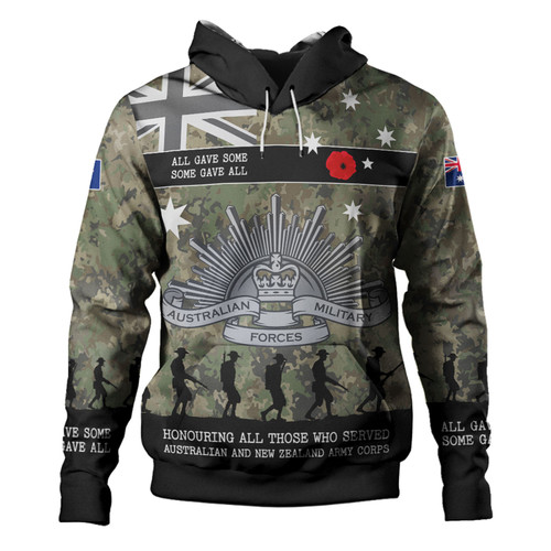 Australia Anzac Day Hoodie - Australia and New Zealand Warriors All gave some Some Gave All Hoodie