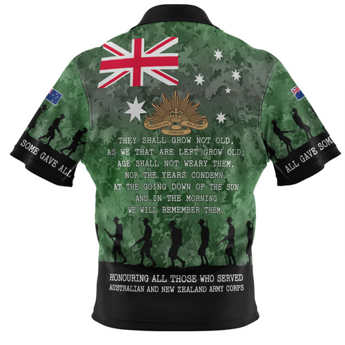 Australia Anzac Day Polo Shirt - Australia and New Zealand Warriors All gave some Some Gave All Green Polo Shirt Australia Anzac Day Polo Shirt - Australia and New Zealand Warriors All gave some Some Gave All Green Polo Shirt