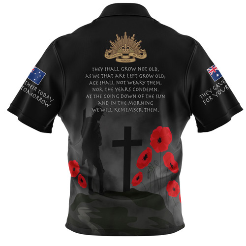 Australia Anzac Day Polo Shirt - Australia Remember Black Polo Shirt Australia Anzac Day Polo Shirt - Australia Remember Black Polo Shirt