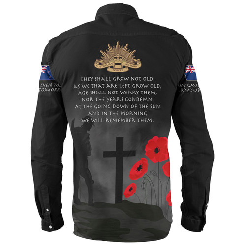 New Zealand Anzac Day Long Sleeve Shirt - New Zealand Remember Black Long Sleeve Shirt New Zealand Anzac Day Long Sleeve Shirt - New Zealand Remember Black Long Sleeve Shirt