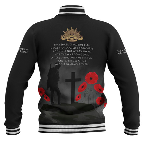 New Zealand Anzac Day Baseball Jacket - New Zealand Remember Black Baseball Jacket New Zealand Anzac Day Baseball Jacket - New Zealand Remember Black Baseball Jacket
