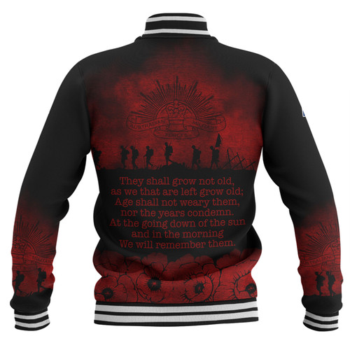 Australia Anzac Day Baseball Jacket - Their Names Liveth Forevermore Baseball Jacket Australia Anzac Day Baseball Jacket - Their Names Liveth Forevermore Baseball Jacket