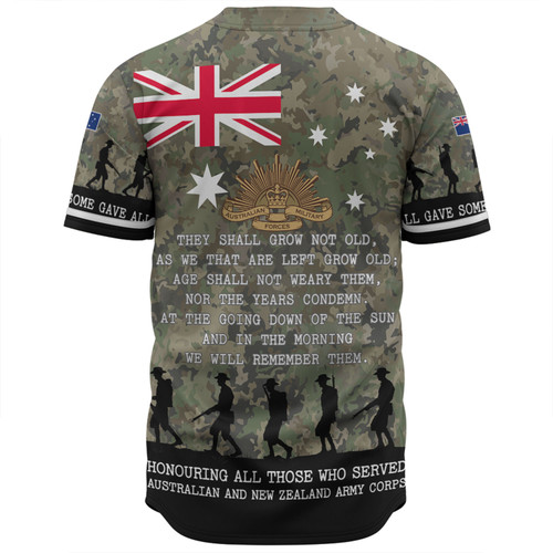 Australia Anzac Day Baseball Shirt - Australia and New Zealand Warriors All gave some Some Gave All Baseball Shirt Australia Anzac Day Baseball Shirt - Australia and New Zealand Warriors All gave some Some Gave All Baseball Shirt