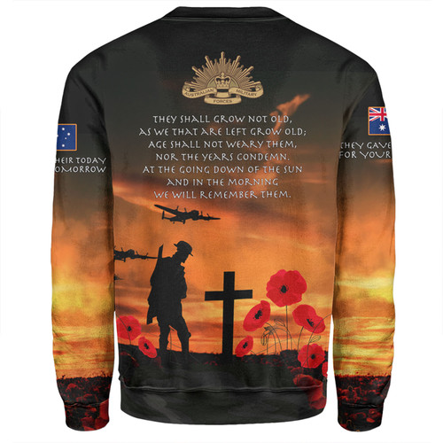 Australia Anzac Day Sweatshirt - Australia Remember Orange Sweatshirt Australia Anzac Day Sweatshirt - Australia Remember Orange Sweatshirt