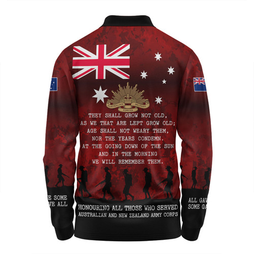Australia Anzac Day Long Sleeve Polo Shirt - Australia and New Zealand Warriors All gave some Some Gave All Red Long Sleeve Polo Shirt Australia Anzac Day Long Sleeve Polo Shirt - Australia and New Zealand Warriors All gave some Some Gave All Red Long Sleeve Polo Shirt