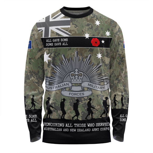 Australia Anzac Day Long Sleeve T-shirt - Australia and New Zealand Warriors All gave some Some Gave All Long Sleeve T-shirt