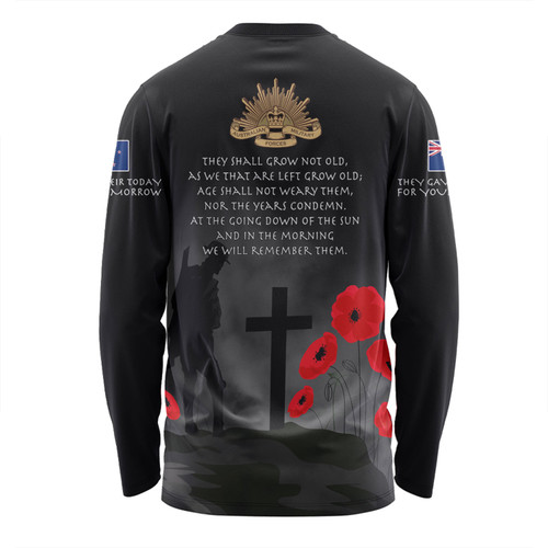 New Zealand Anzac Day Long Sleeve T-shirt - New Zealand Warriors Remember Black Long Sleeve T-shirt New Zealand Anzac Day Long Sleeve T-shirt - New Zealand Warriors Remember Black Long Sleeve T-shirt