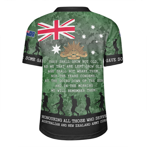 Australia Anzac Day Rugby Jersey - Australia and New Zealand Warriors All gave some Some Gave All Green Rugby Jersey