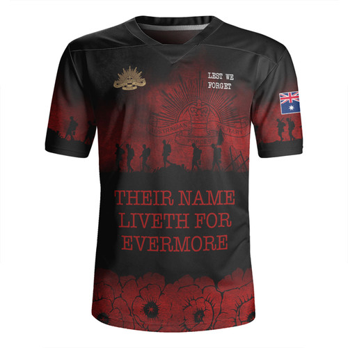 Australia Anzac Day Rugby Jersey - Their Names Liveth Forevermore Rugby Jersey