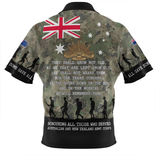 Australia Anzac Day Zip Polo Shirt - Australia and New Zealand Warriors All gave some Some Gave All Zip Polo Shirt Australia Anzac Day Zip Polo Shirt - Australia and New Zealand Warriors All gave some Some Gave All Zip Polo Shirt