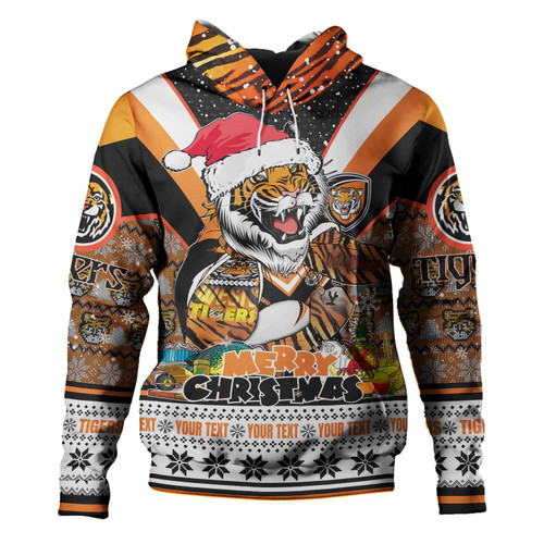 Wests Tigers Christmas Custom Hoodie - Tigers Santa Aussie Big Things Hoodie Wests Tigers Christmas Custom Hoodie - Tigers Santa Aussie Big Things Hoodie