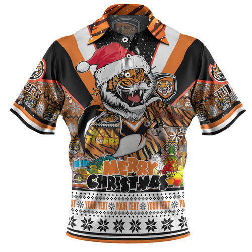 Wests Tigers Christmas Custom Polo Shirt - Tigers Santa Aussie Big Things Polo Shirt Wests Tigers Christmas Custom Polo Shirt - Tigers Santa Aussie Big Things Polo Shirt
