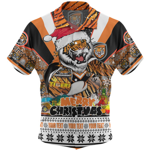Wests Tigers Christmas Custom Hawaiian Shirt - Tigers Santa Aussie Big Things Hawaiian Shirt Wests Tigers Christmas Custom Hawaiian Shirt - Tigers Santa Aussie Big Things Hawaiian Shirt