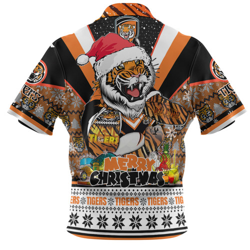 Wests Tigers Christmas Custom Hawaiian Shirt - Tigers Santa Aussie Big Things Hawaiian Shirt Wests Tigers Christmas Custom Hawaiian Shirt - Tigers Santa Aussie Big Things Hawaiian Shirt