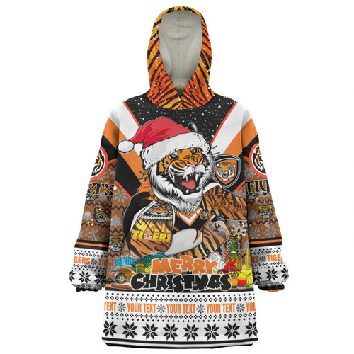 Wests Tigers Christmas Custom Snug Hoodie - Tigers Santa Aussie Big Things Snug Hoodie Wests Tigers Christmas Custom Snug Hoodie - Tigers Santa Aussie Big Things Snug Hoodie