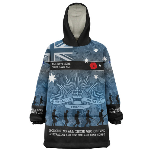 Australia Anzac Day Snug Hoodie - Australia and New Zealand Warriors All gave some Some Gave All Blue Snug Hoodie