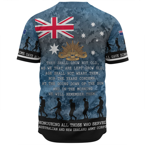 Australia Anzac Day Baseball Shirt - Australia and New Zealand Warriors All gave some Some Gave All Blue Baseball Shirt Australia Anzac Day Baseball Shirt - Australia and New Zealand Warriors All gave some Some Gave All Blue Baseball Shirt