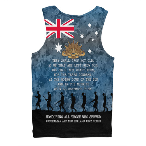 Australia Anzac Day Men Singlet - Australia and New Zealand Warriors All gave some Some Gave All Blue Men Singlet Australia Anzac Day Men Singlet - Australia and New Zealand Warriors All gave some Some Gave All Blue Men Singlet