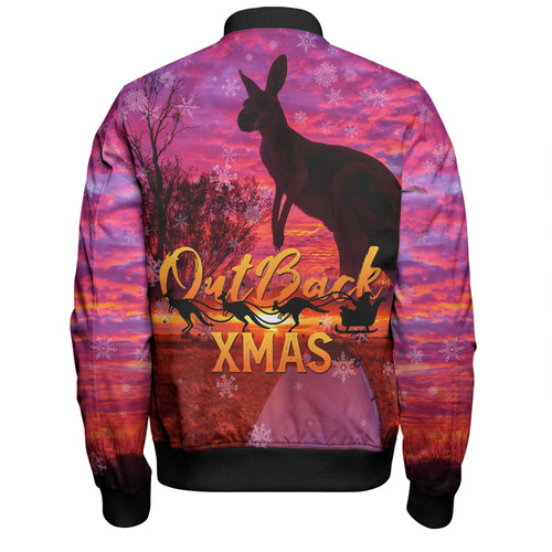 Australia Christmas Kangaroo Camping Bomber Jacket - Aussie Outback Merry Christmas Bomber Jacket Australia Christmas Kangaroo Camping Bomber Jacket - Aussie Outback Merry Christmas Bomber Jacket