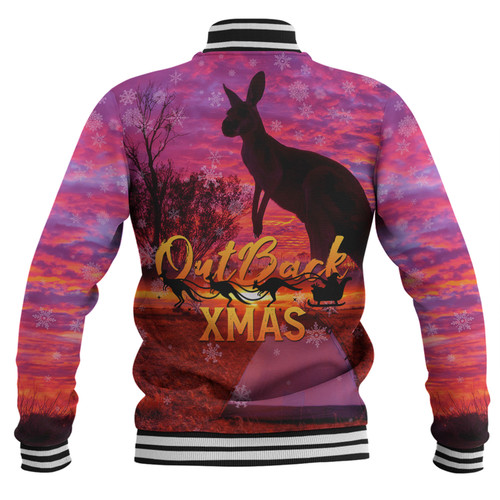 Australia Christmas Kangaroo Camping Baseball Jacket - Aussie Outback Merry Christmas Baseball Jacket Australia Christmas Kangaroo Camping Baseball Jacket - Aussie Outback Merry Christmas Baseball Jacket