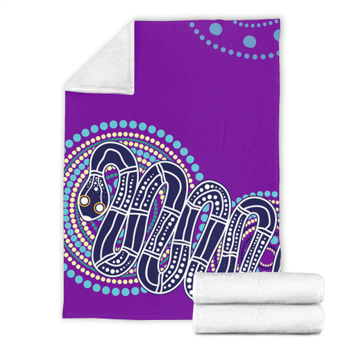 Australia Aboriginal Blanket - Purple Rainbow Serpent Dreaming Inspired Blanket Australia Aboriginal Blanket - Purple Rainbow Serpent Dreaming Inspired Blanket