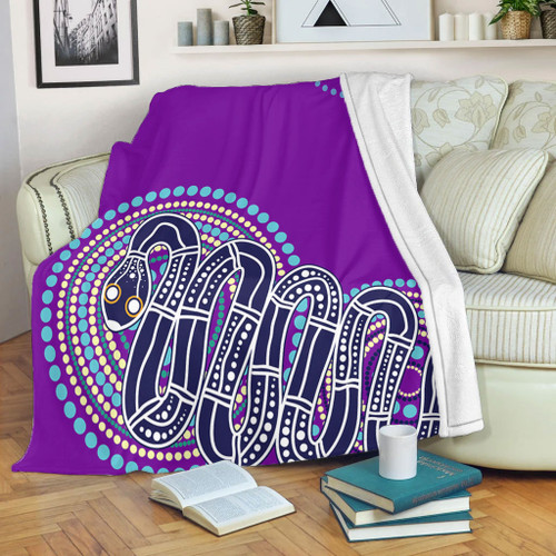 Australia Aboriginal Blanket - Purple Rainbow Serpent Dreaming Inspired Blanket Australia Aboriginal Blanket - Purple Rainbow Serpent Dreaming Inspired Blanket